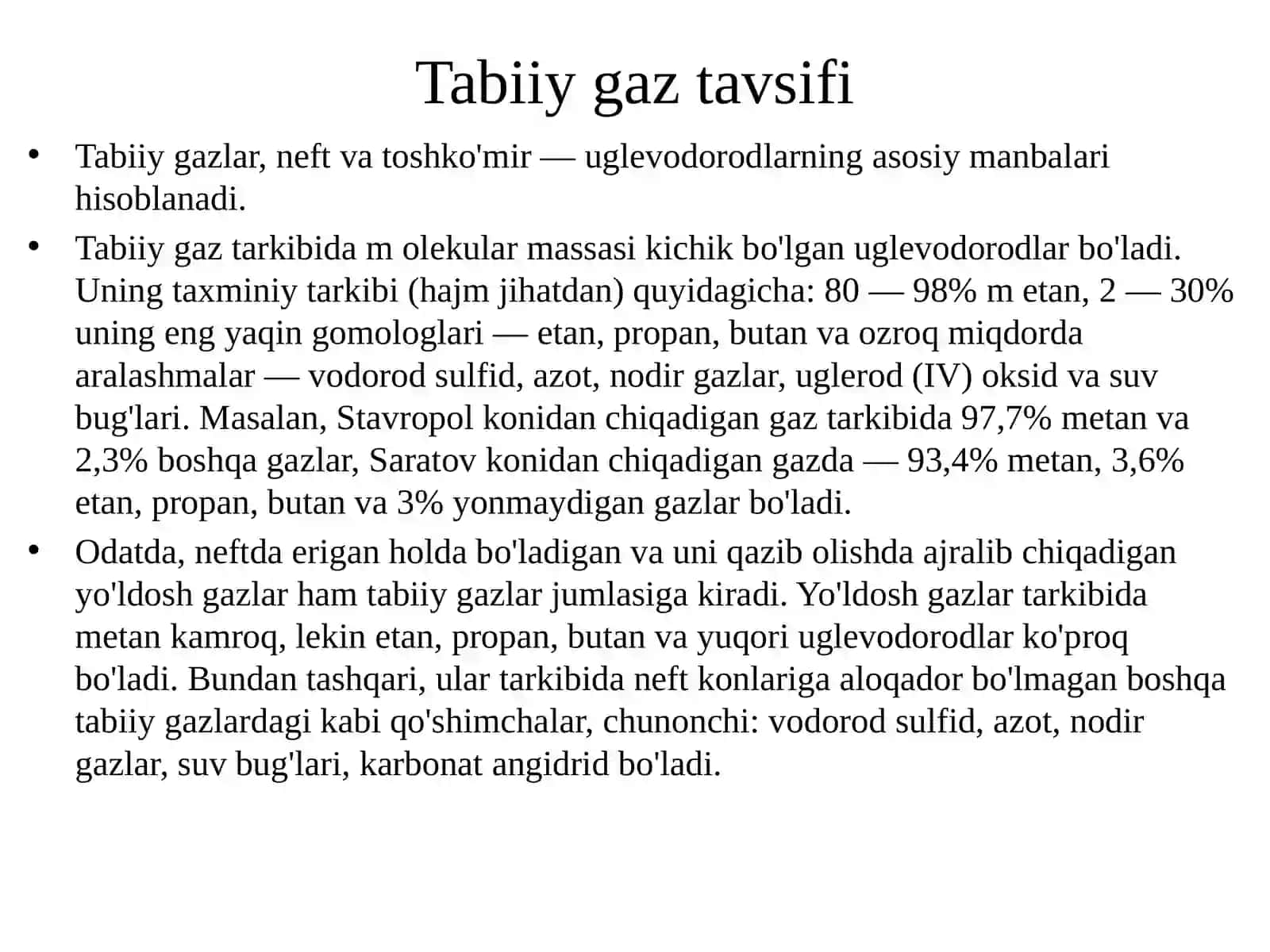 Metanni oksidlash usuli bilan formaldegid ishlab chiqarish 3