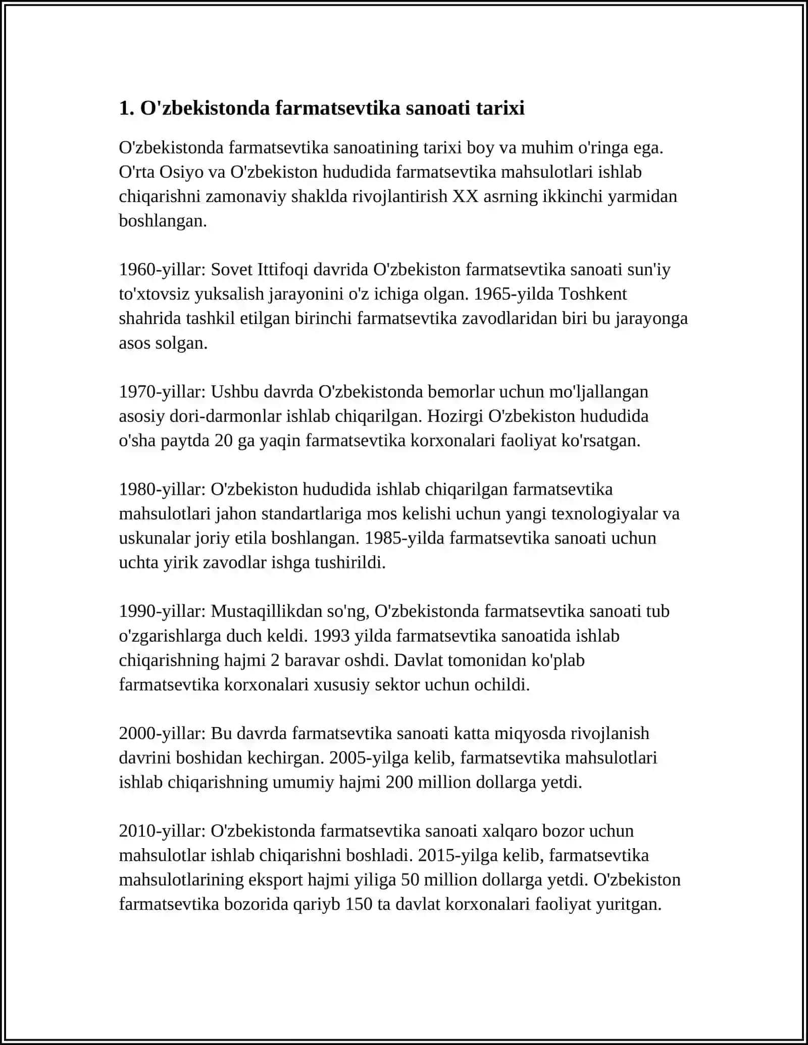 ÒZBEKISTONDA FARMASEVFIK ISHLAB CHIQARISH KORKONALRI VA ULARNING TURLARI 3