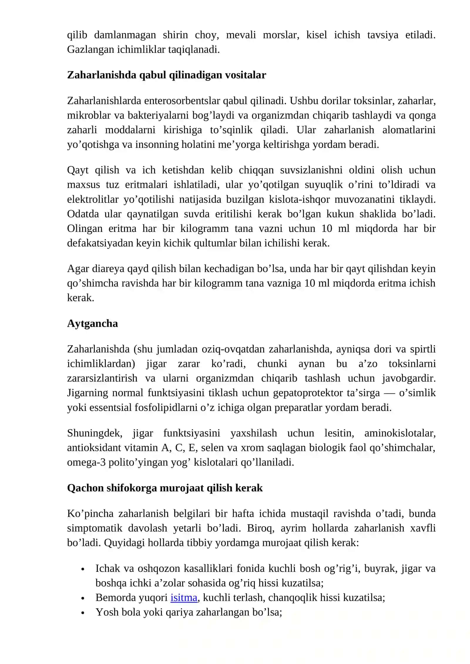 Ovqatdan zaharlanish alomatlari 3