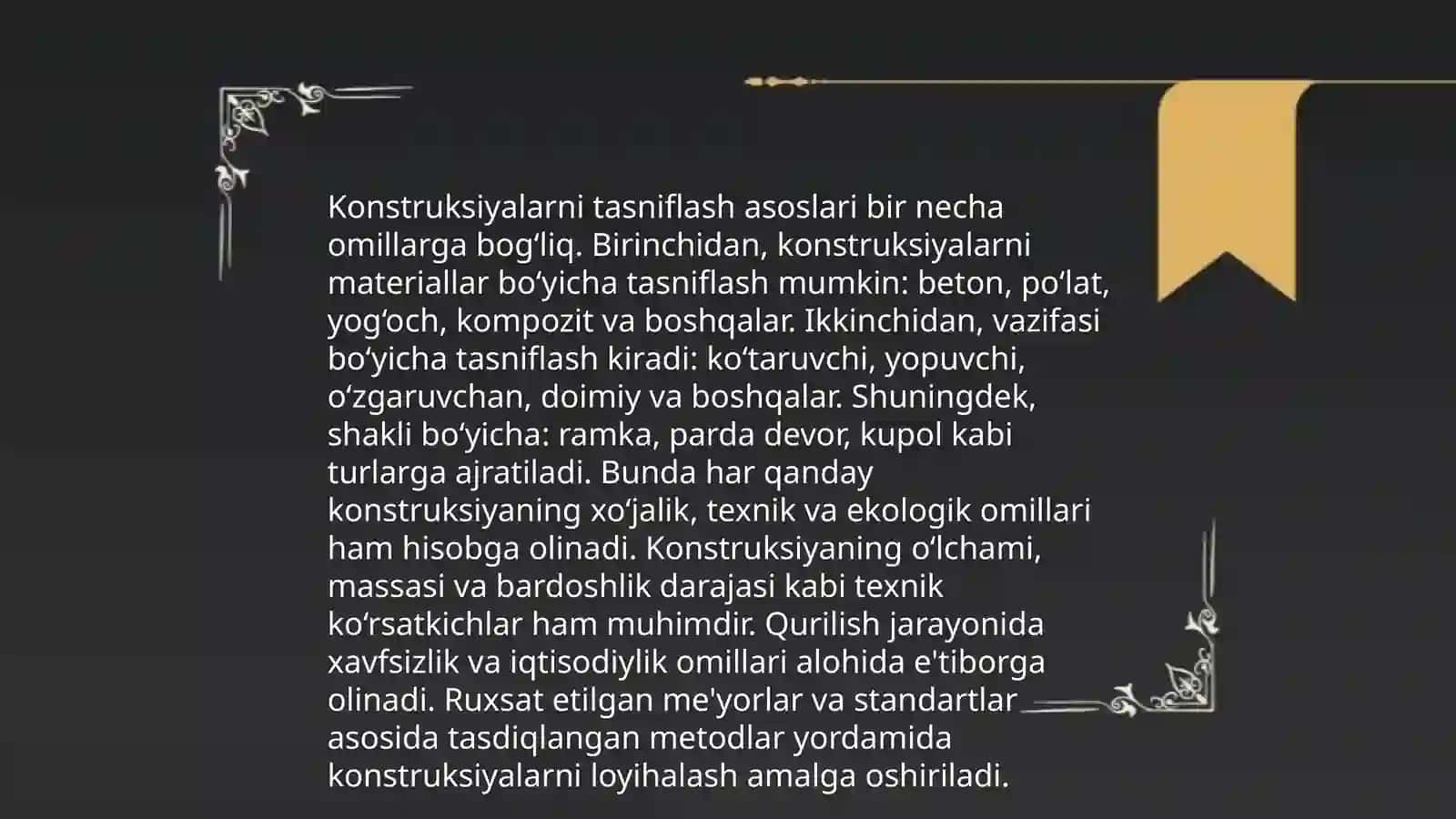 Konstruksiyalarni tasniflash prinsiplari 3