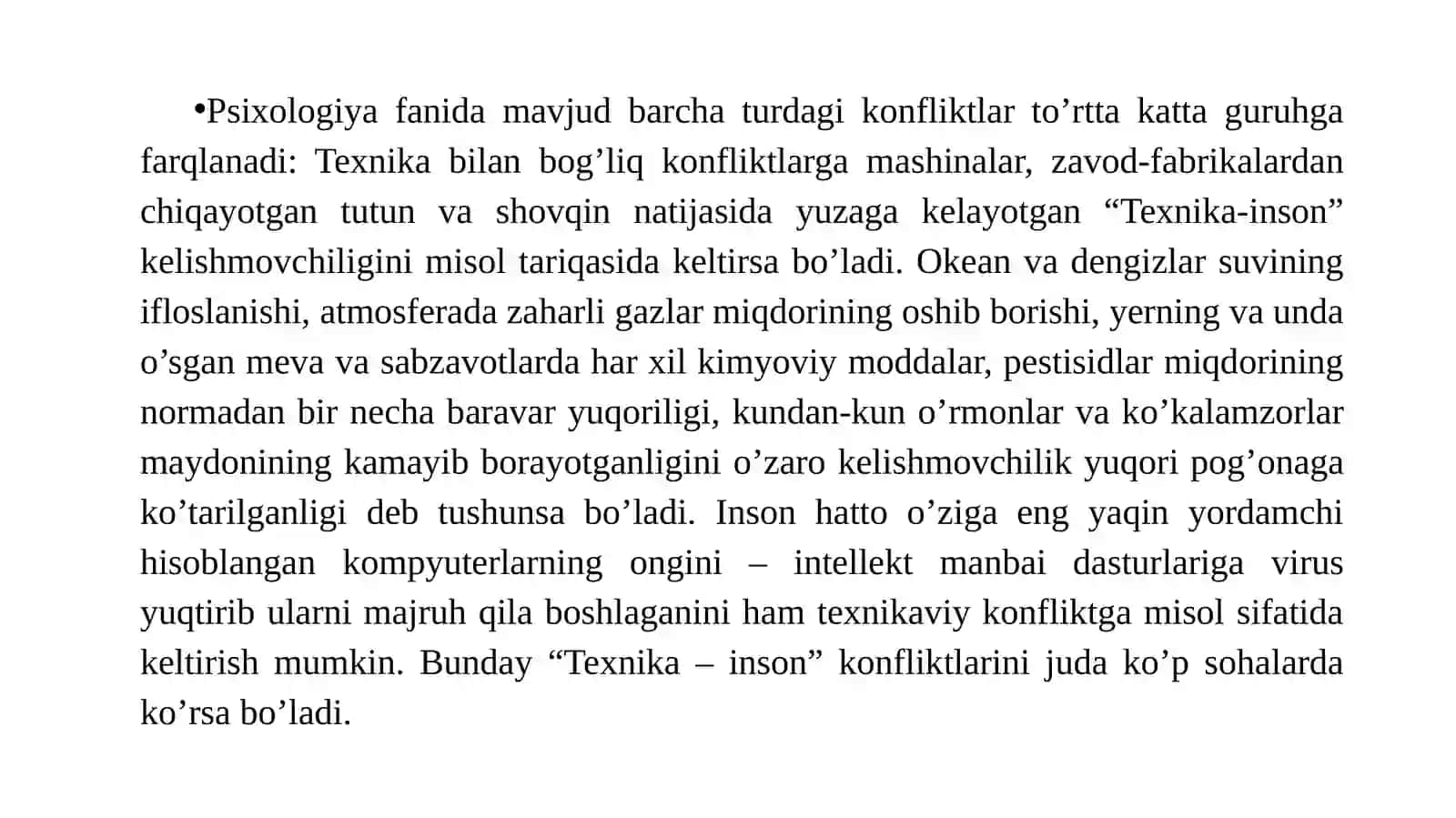 Konfliktlarning turlari va sabablari 3