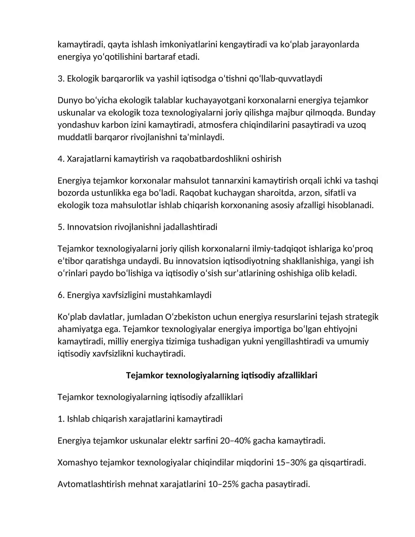 Tejamkor Texnologiyalardan Foydalanish 3