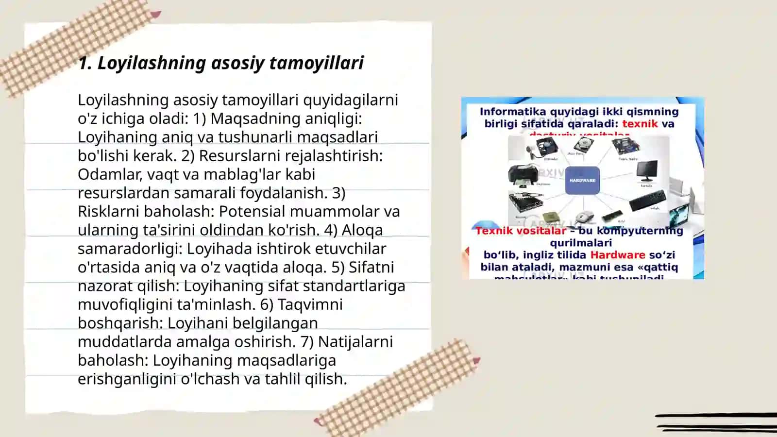 Loyilash va ishchi hujjatlar va ularning turlari 3