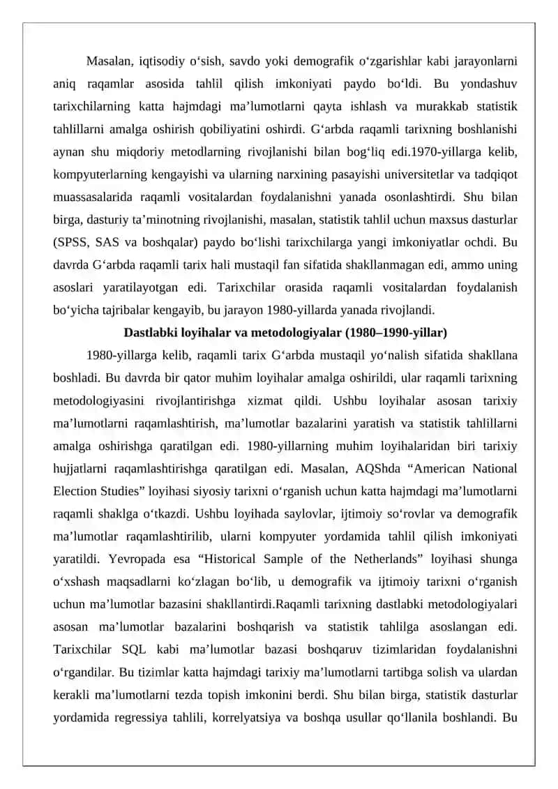 Raqamli tarix fanining shakllanishi va taraqqiyoti 3