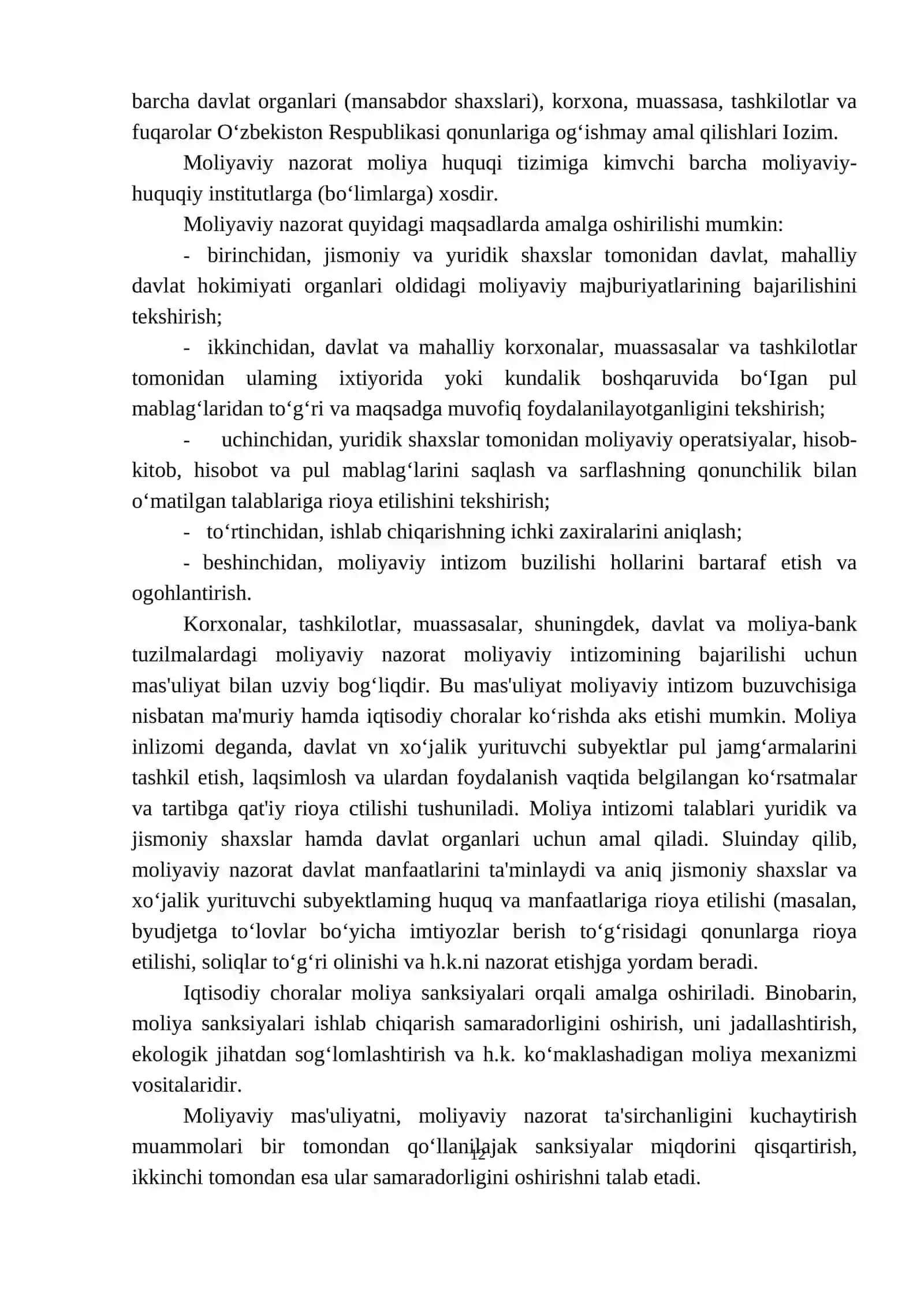 Moliyaviy nazoratning mazmuni va ahamiyati 3