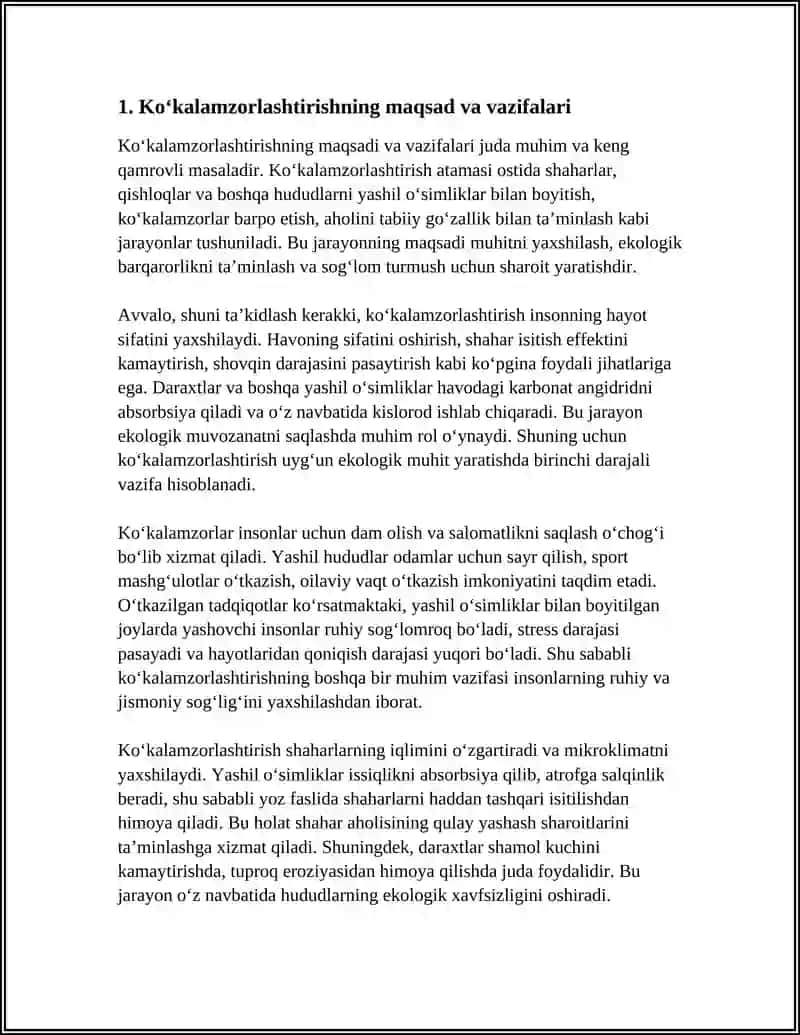 KOʻKALAMZORLASHTIRISHNING VAZIFALARI HAQIDA 3