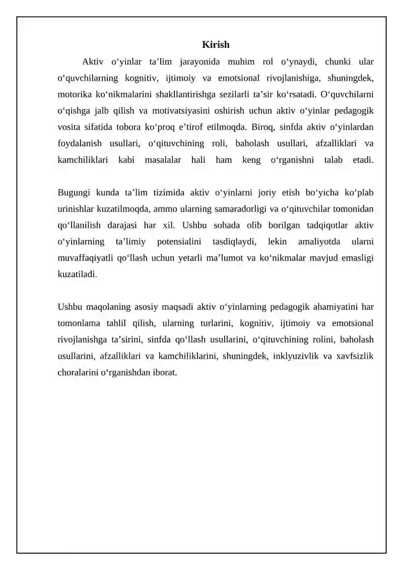 Harakatli o'yinlarning pedagogik ahamiyati 3