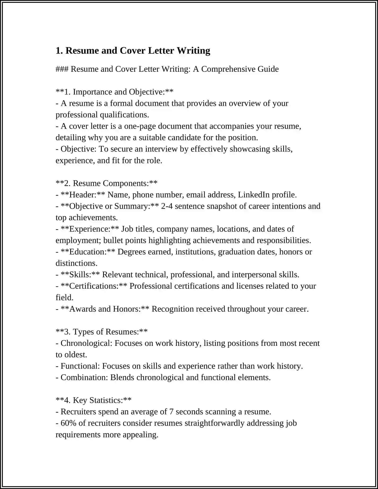 Resume and Cover Letter Writing: A Comprehensive Guide 3