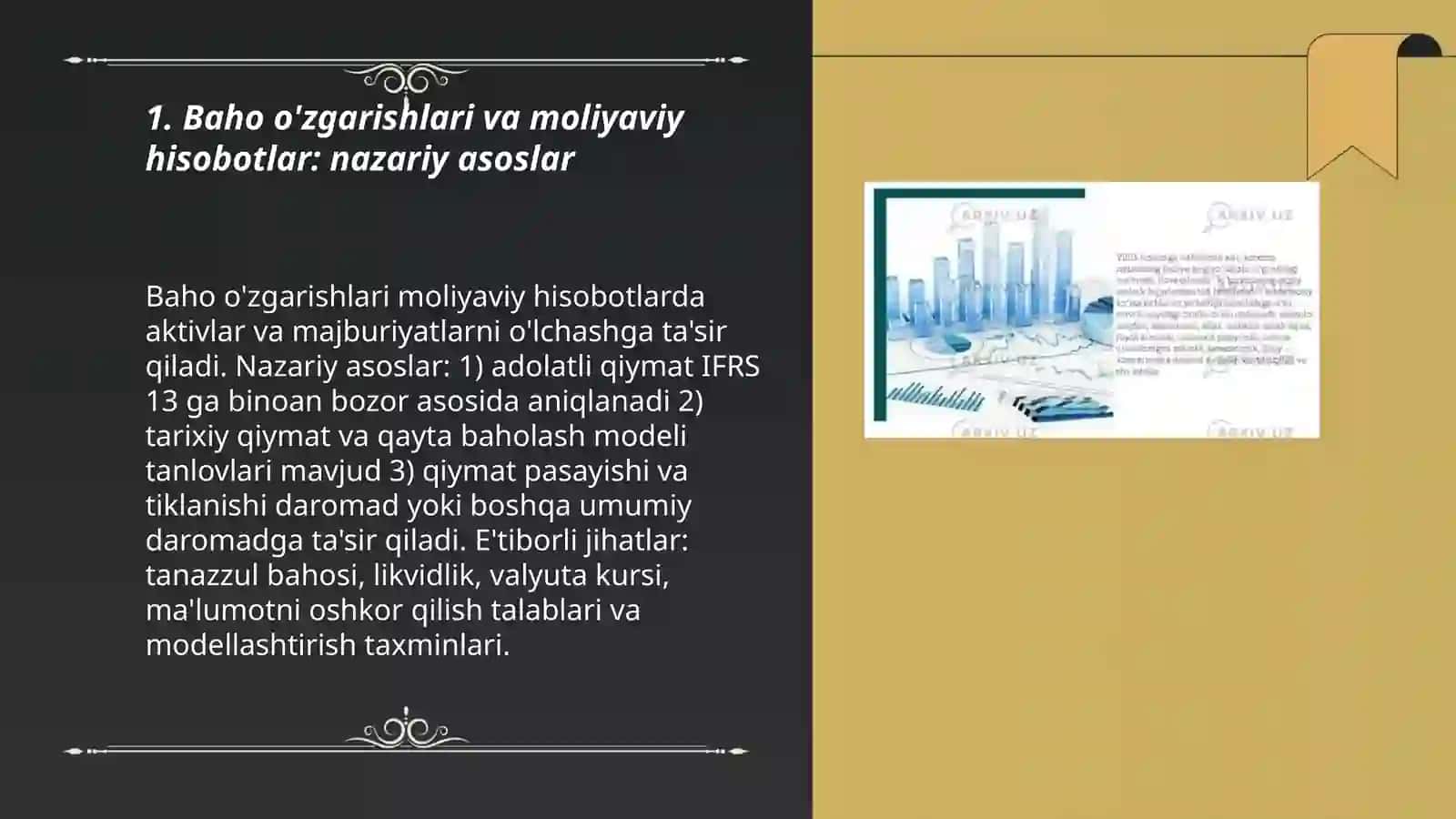Baho o'zgarishining moliyaviy hisobotga ta'sirining tahlili 3