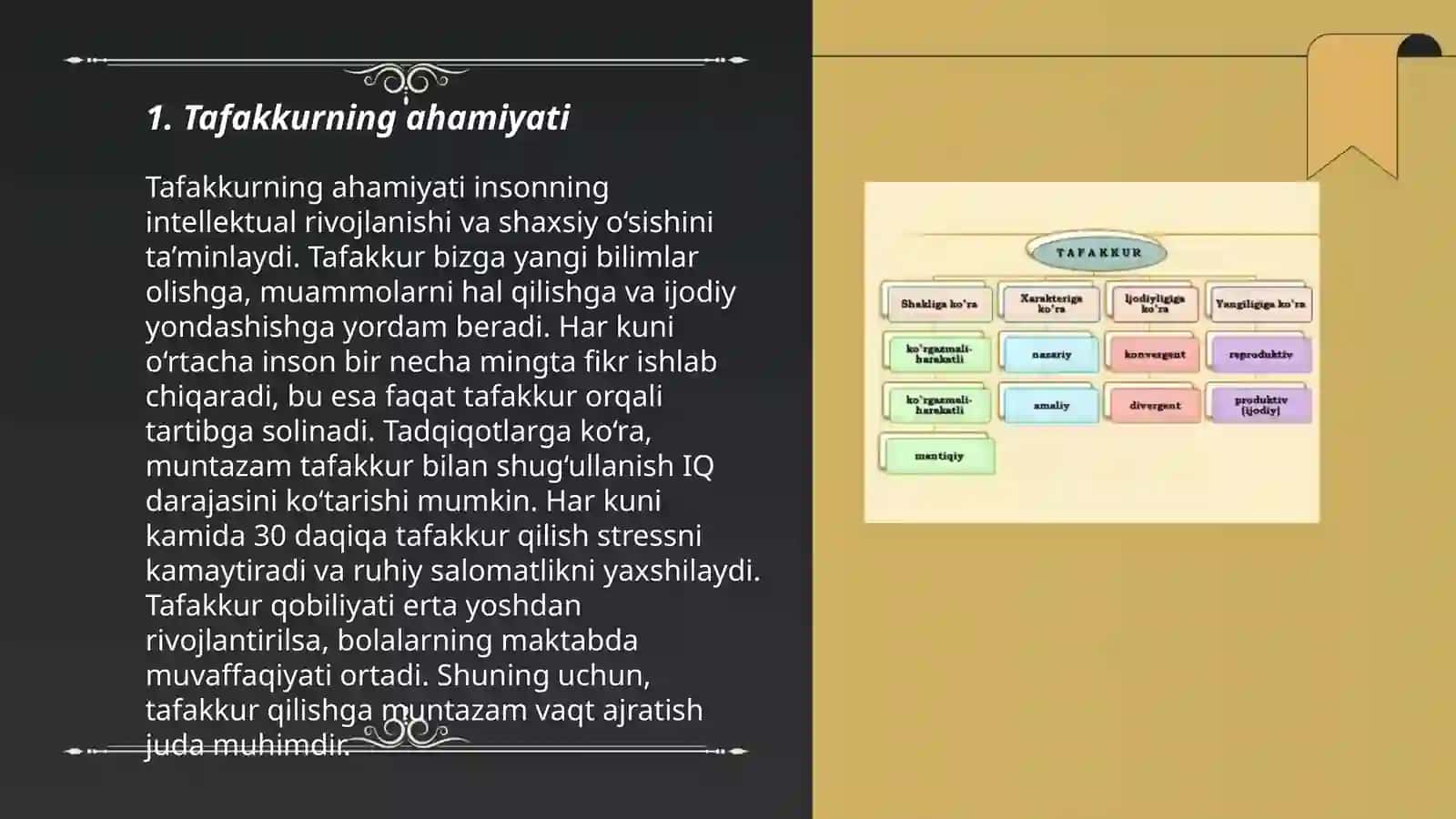 Tafakkur to'g'risida umumiy tasavvurlar 3