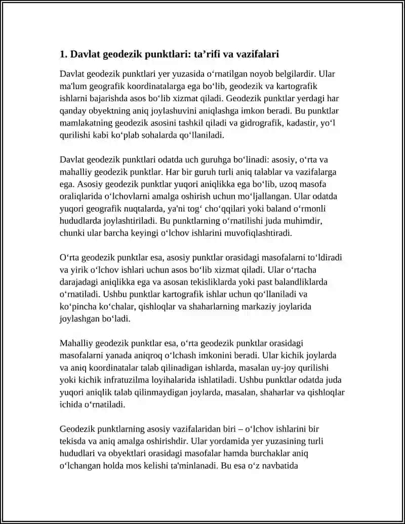Davlat geodezik punktlari 3