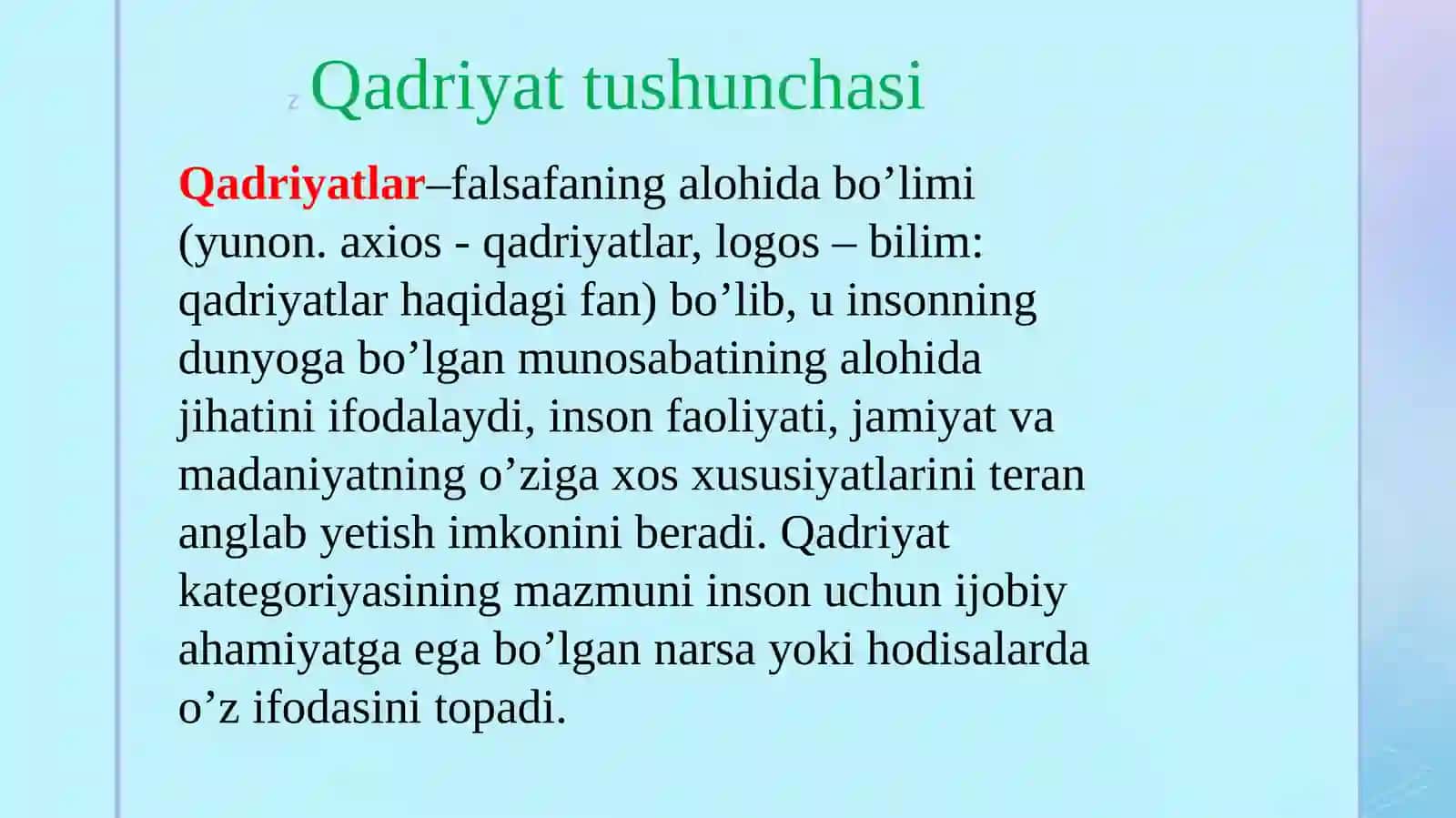 Qadriyatlarfalsafasi(aksiologiya) 3