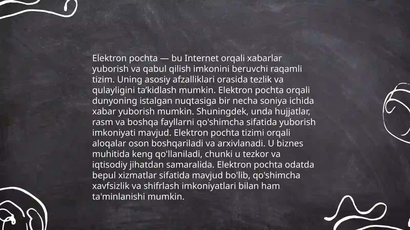 Elektron pochtada ishlash. Elektron pochta yaratish 3
