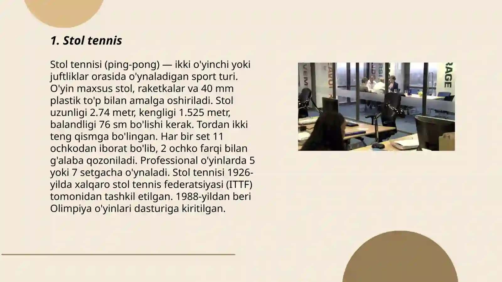 Stol tennisi (ping-pong) 3
