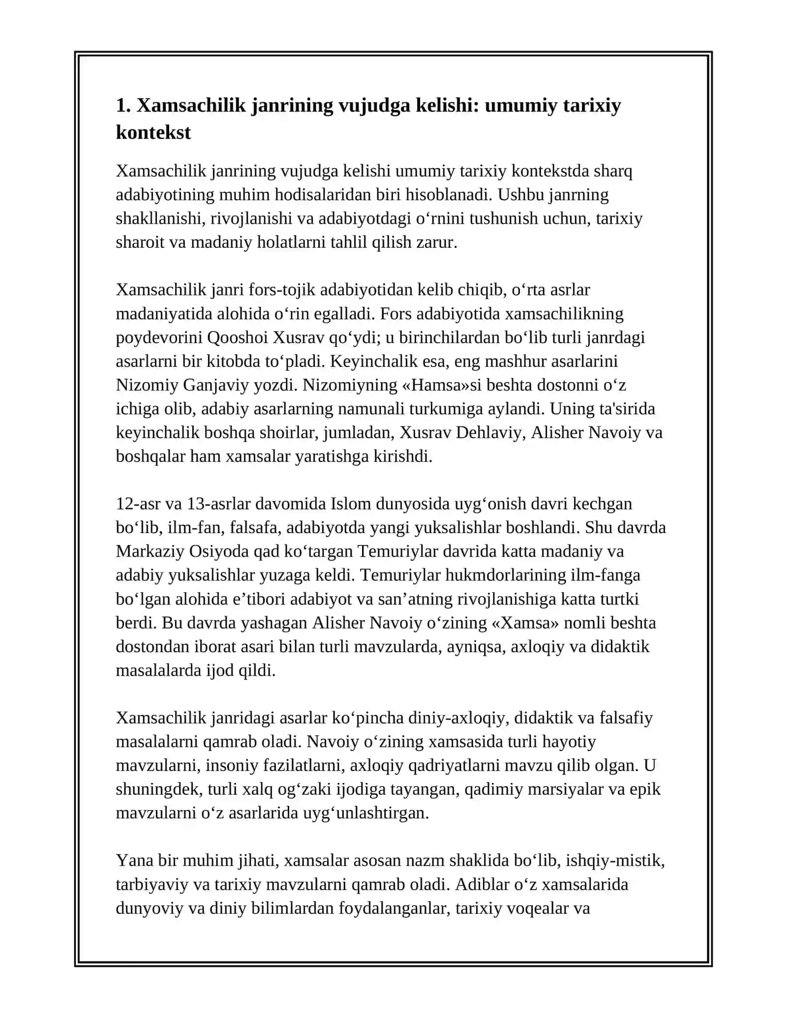 XAMSACHILIK JANRINING VUJUDGA KELISHI 3