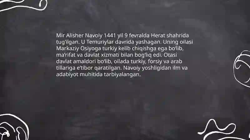 Alisher Navoiy hayoti 3