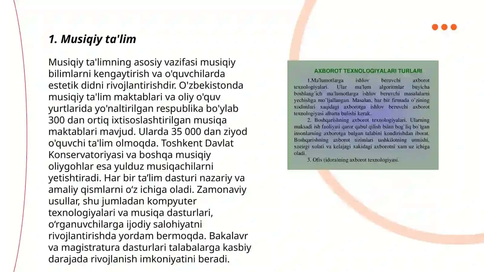MUSIQIY FAOLIYAT TURLARI 3