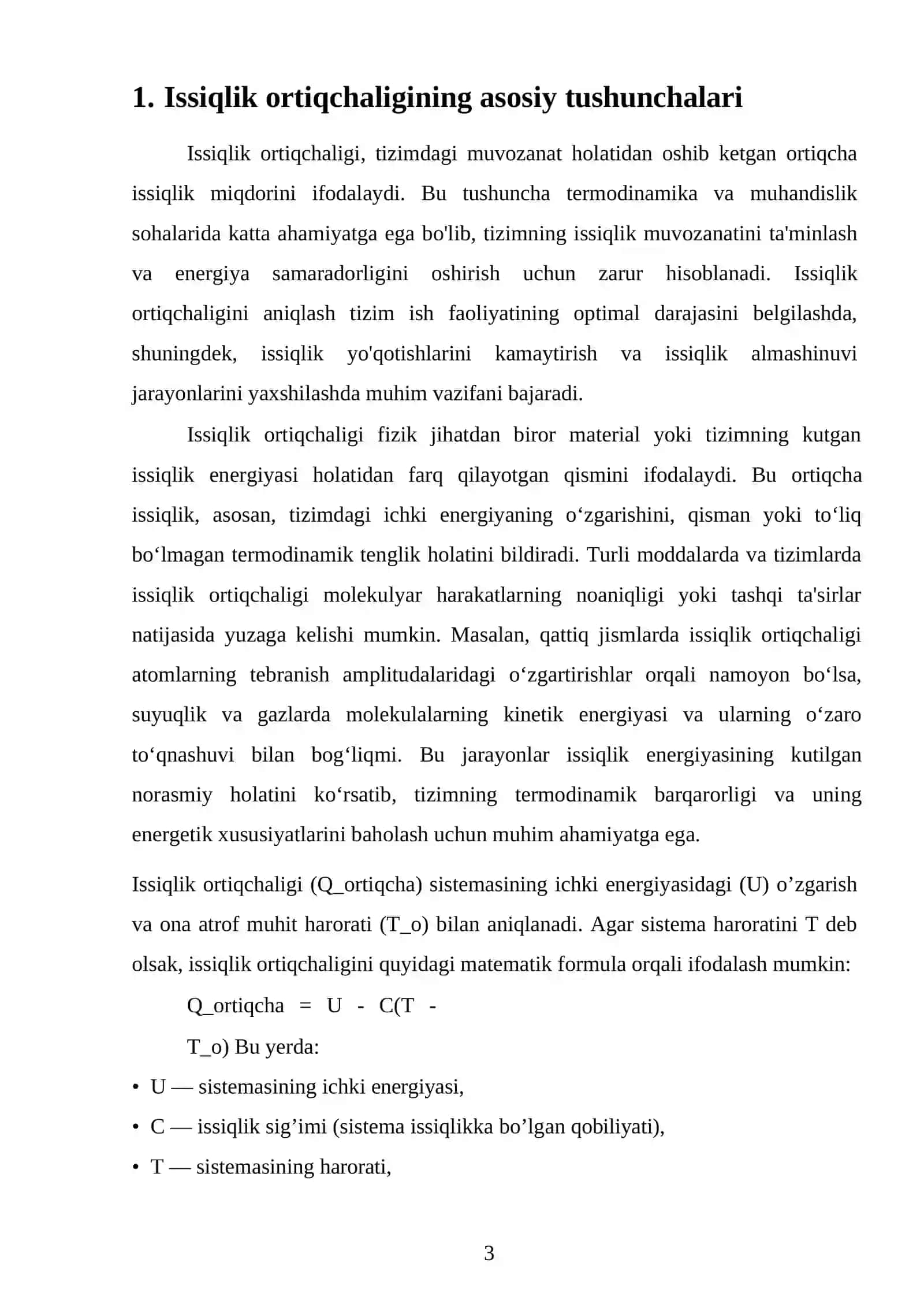 Issiqlik ortiqchaligini hisoblash 3