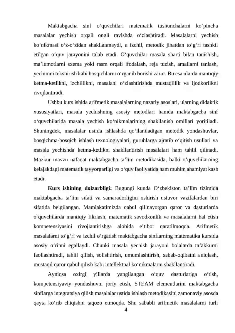 ARIFMETIK MASALALAR YECHISH 3