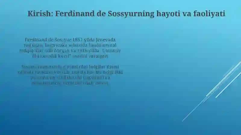 Ferdinand de Sossyur ta'limoti va strukturasi 3