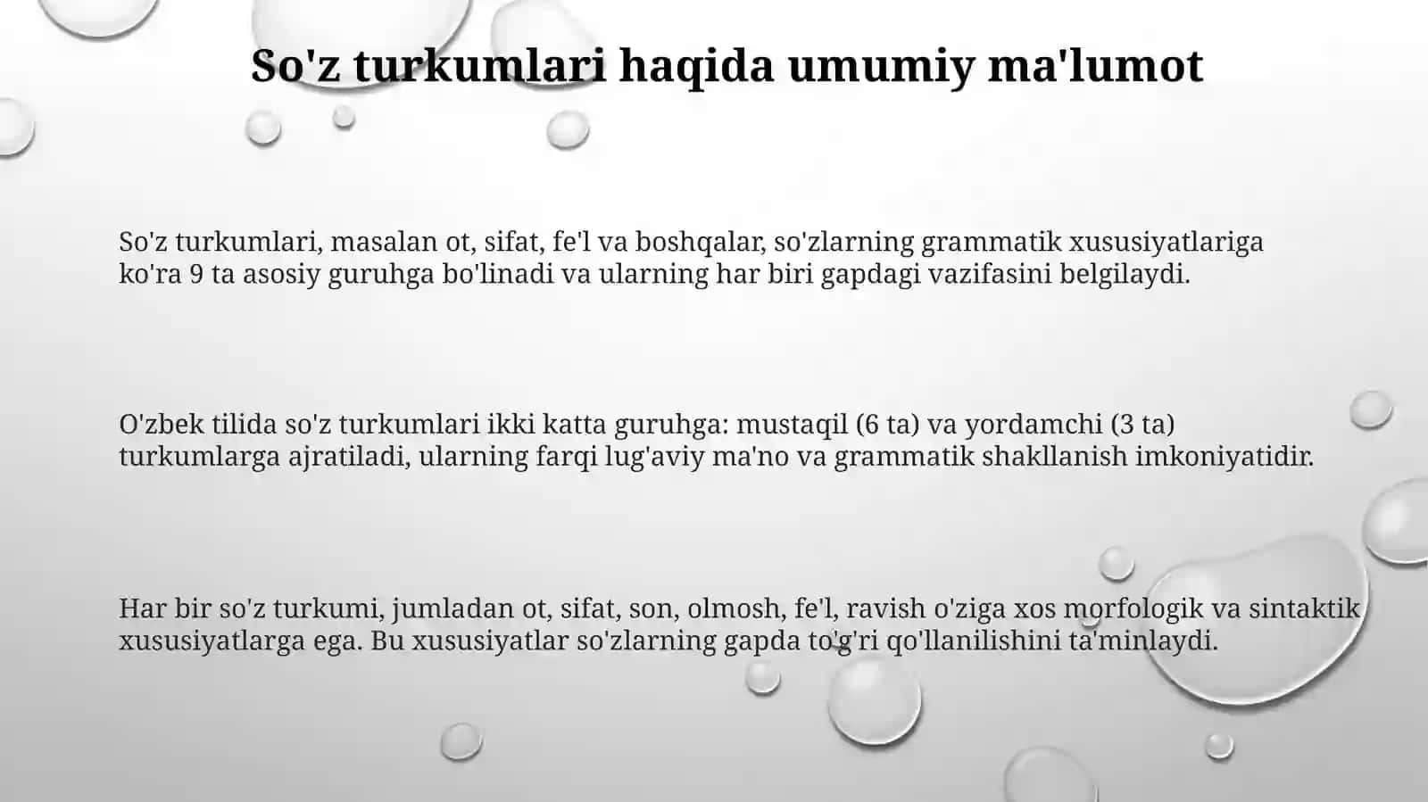 Fe'l soʻz turkumi 3