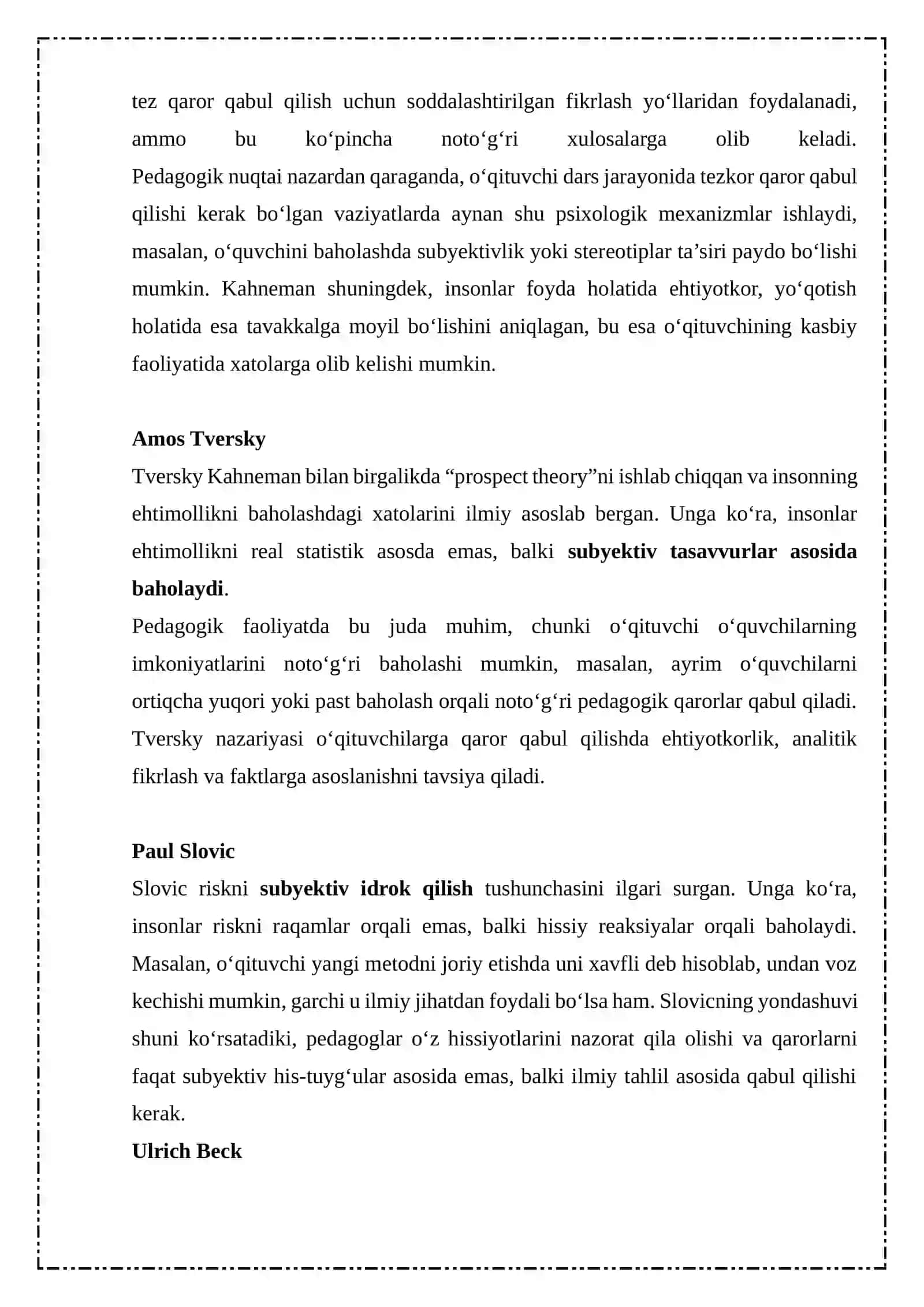 Riskologiyaga psixologik yondashuvlar 3