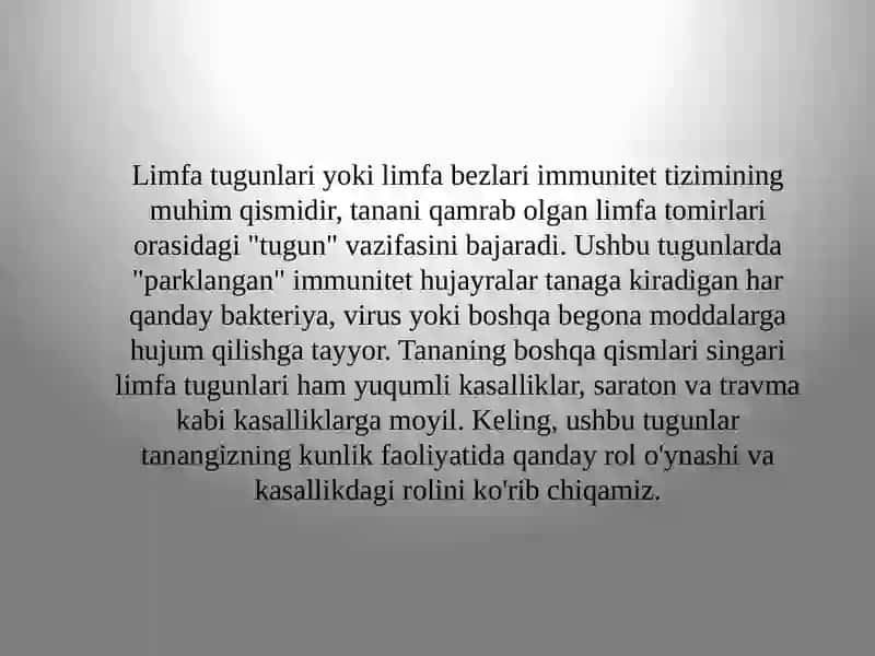 Limfaning hosil bo’lishi, tarkibi va vazifalari 3