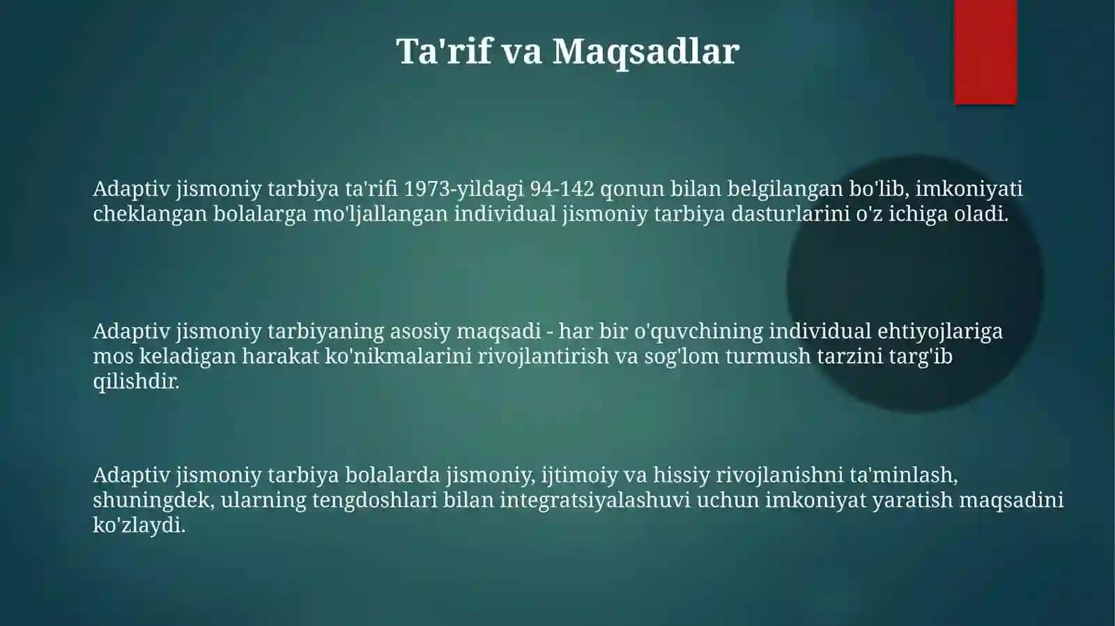 Adaptiv jismoniy tarbiyaning umumiy xususiyatlari 3