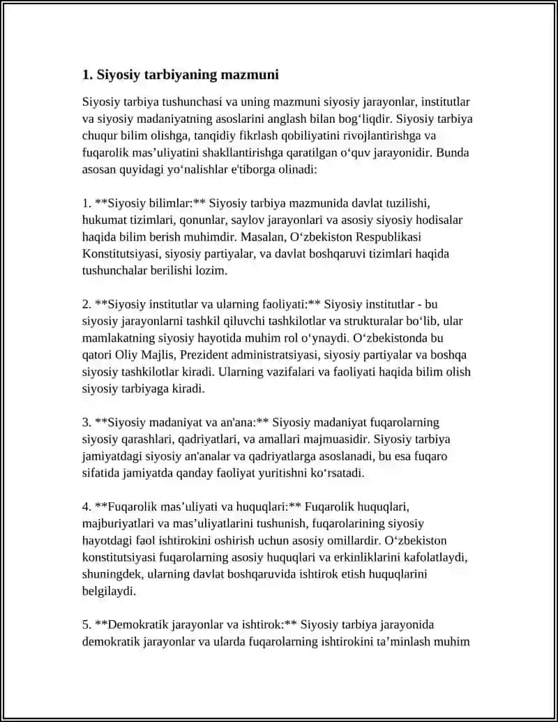 SIYOSIY TARBIYA HAQIDA TUSHUNCHA 3