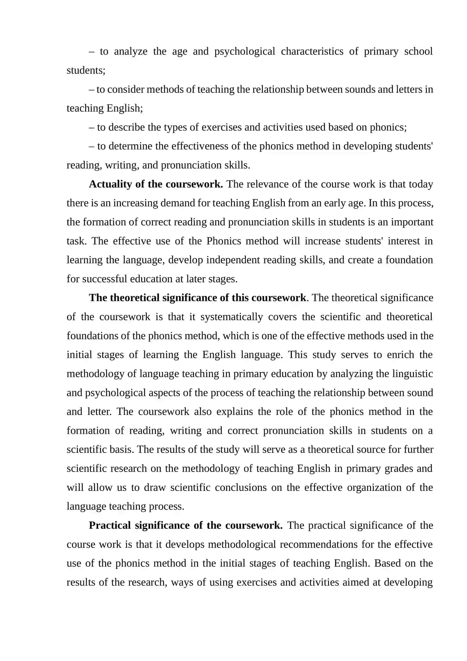 THE PHONICS METHOD AND ITS APPLICATION IN THE EARLY STAGES OF ENGLISH LEARNING 3
