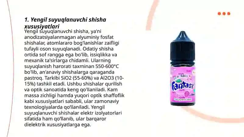 Yengil suyuqlanuvchi shisha olish 3