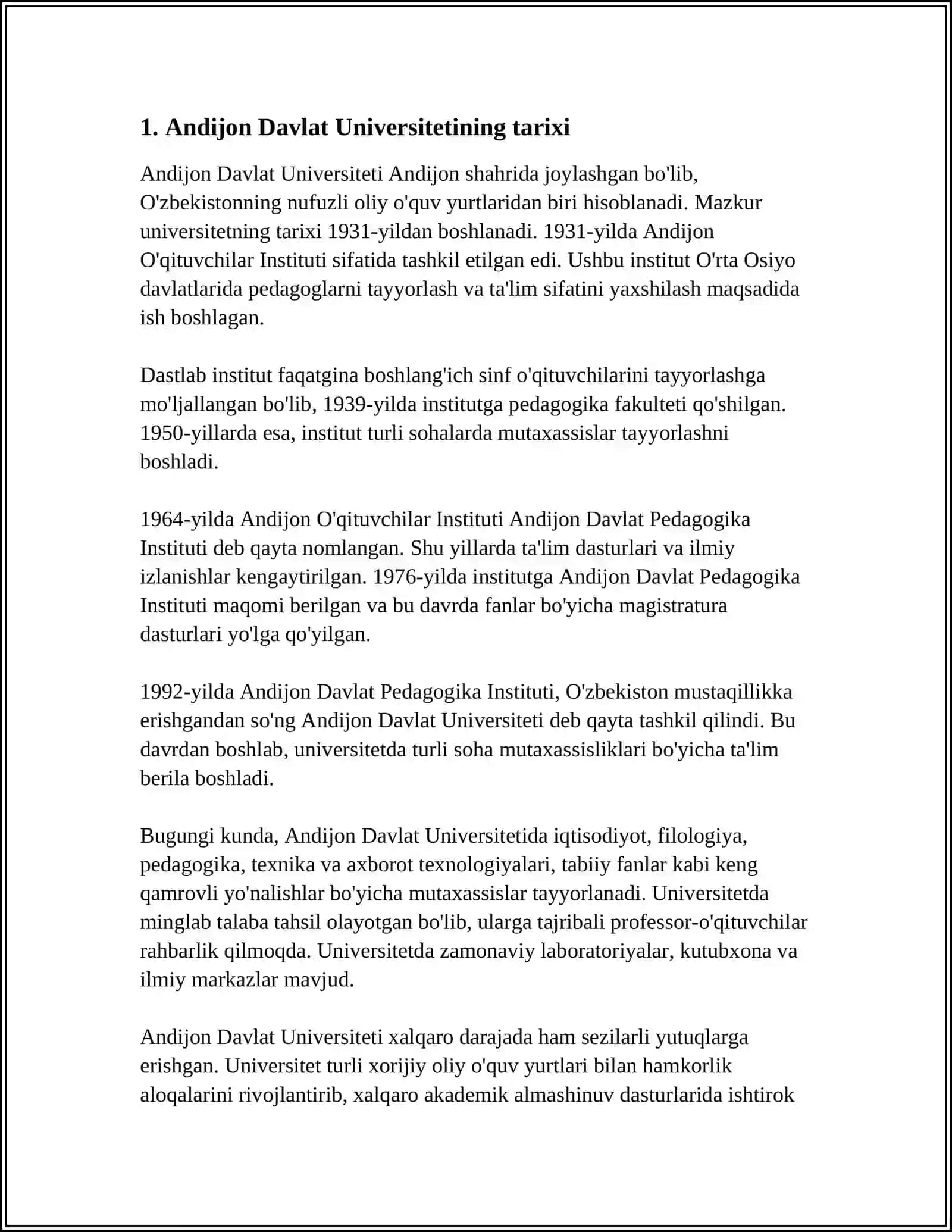 ANDIJON DAVLAT UNIVERSITETI KAFEDRASI 3