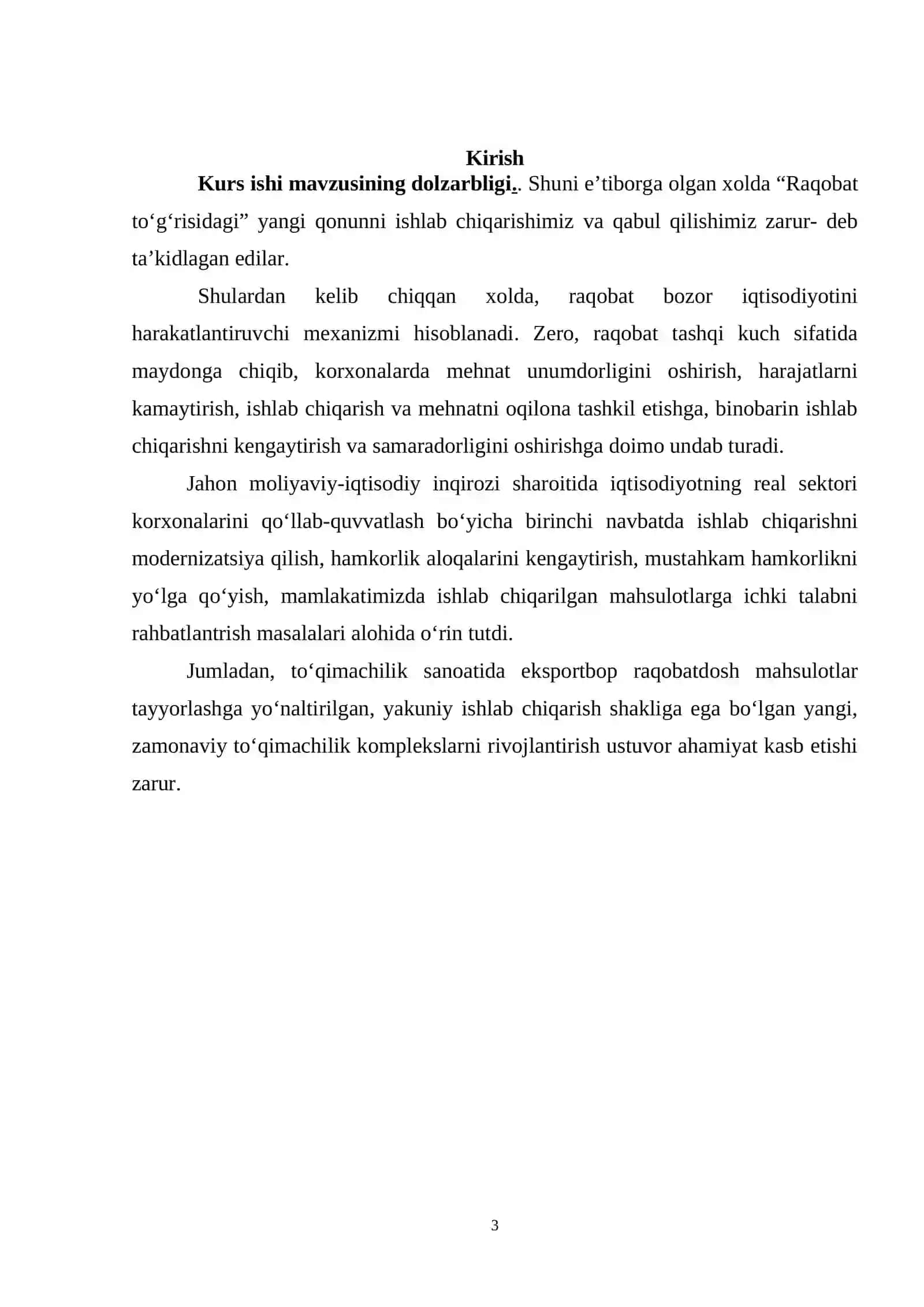 Erkin bozor va tovarlar 3
