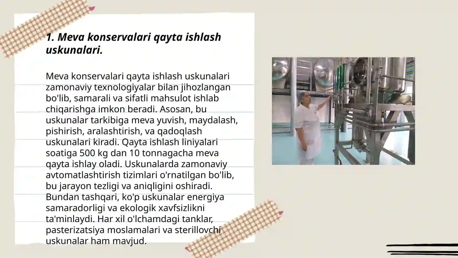 Meva konservalari tayyorlash uskunalari 3