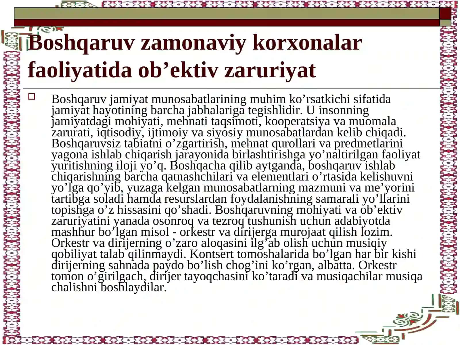 Boshqaruv vazifalari 3