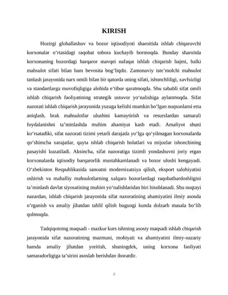 ishlab chiqarish jarayonida sifat nazoratining ahamiyati 3