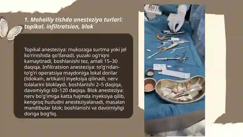 Tishga anistiziya qilish 3