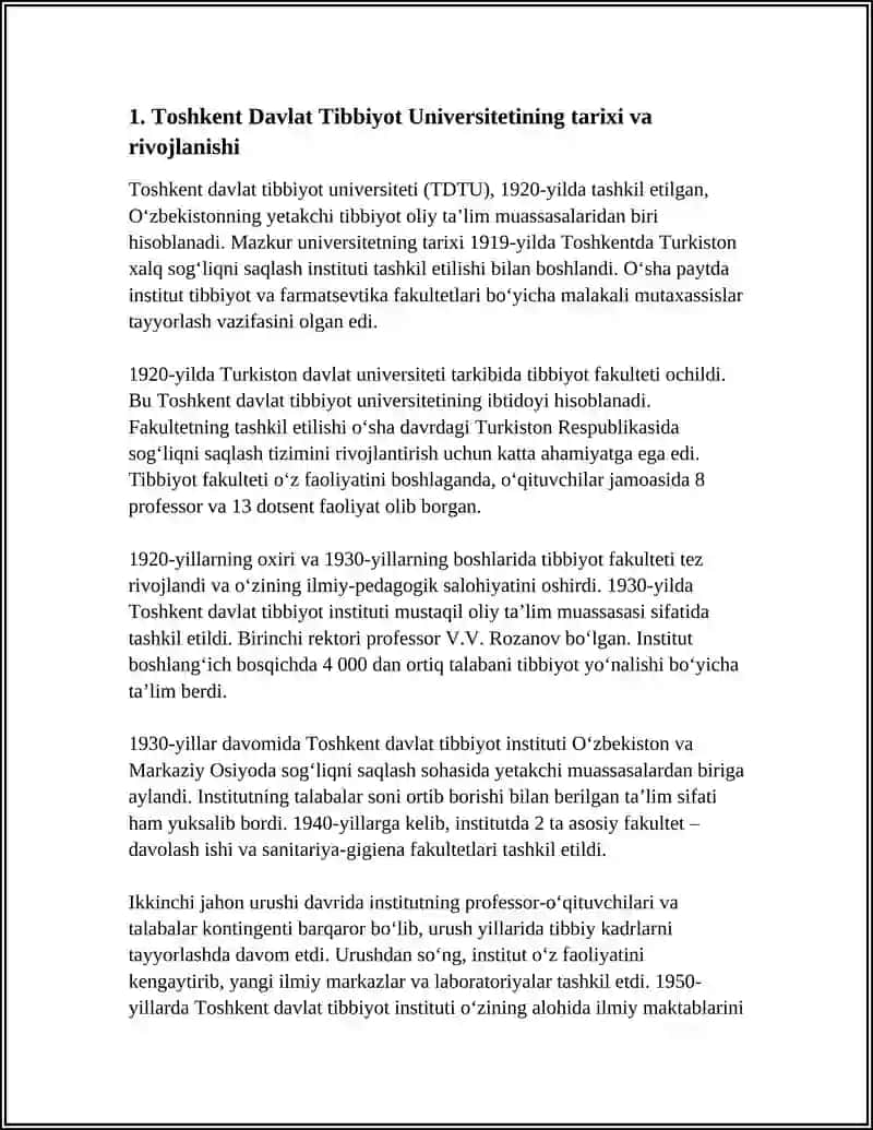 Toshkent Davlat Tibbiyot Universiteti 3