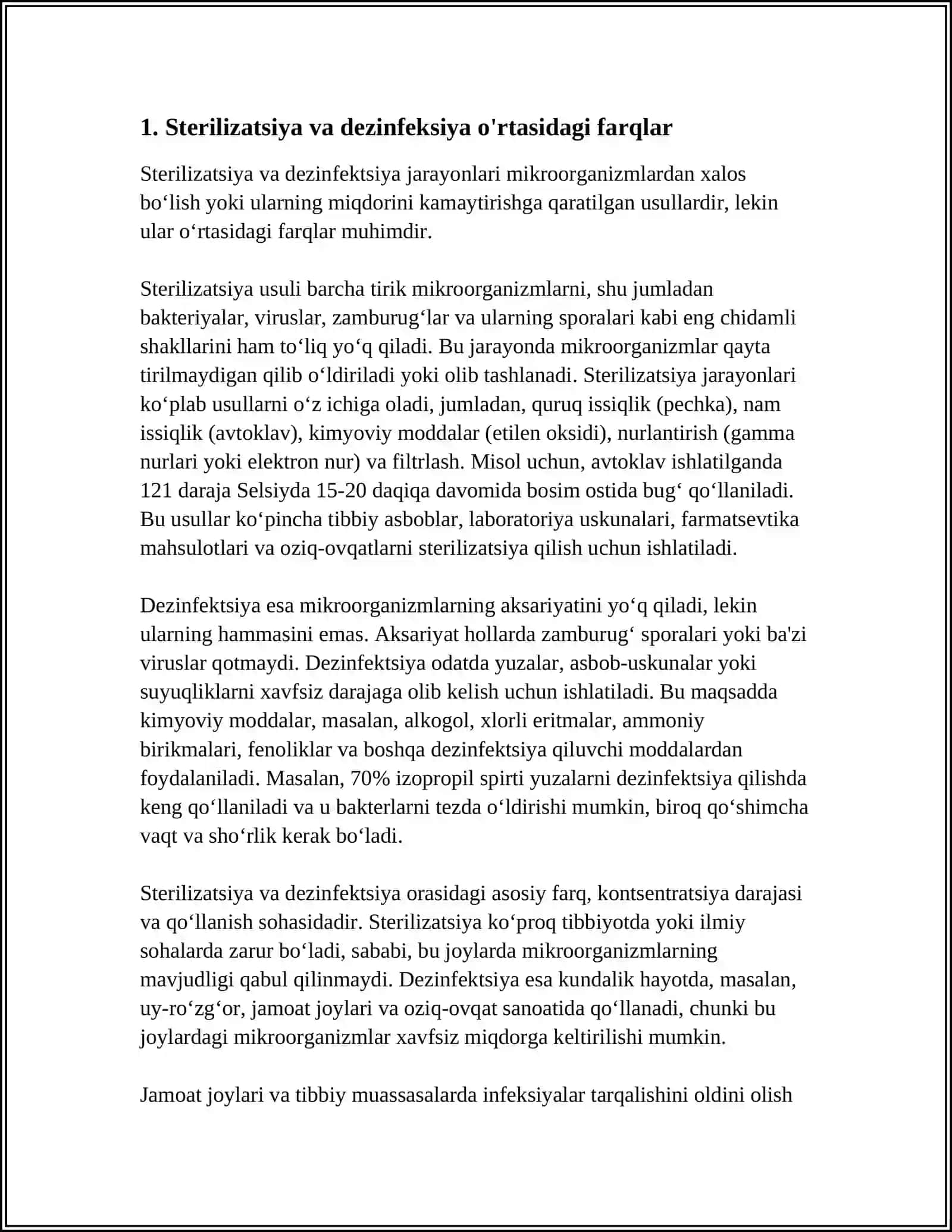 STERILIZATSIYA VA DEZINFEKSIYA USULLARI 3