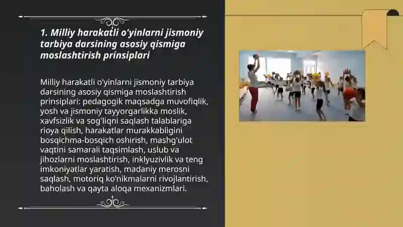 Milliy Harakatli O'yinlar Jismoniy Tarbiya Darsining Asosiy Qismiga Mos Holda Tanlash va O'tkazish 3