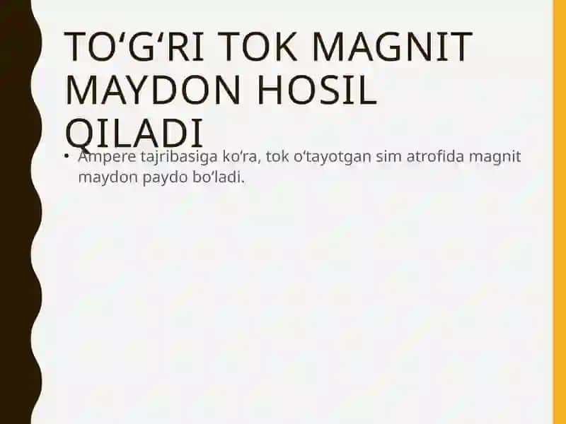 To'g'ri tokning magnit maydoni 3