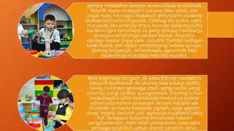 Bolalarning ijtimoiy moslashuvi 3