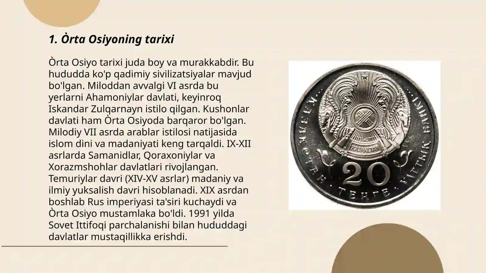 Òrta Osiyo va qozoģiston xalqlari 3