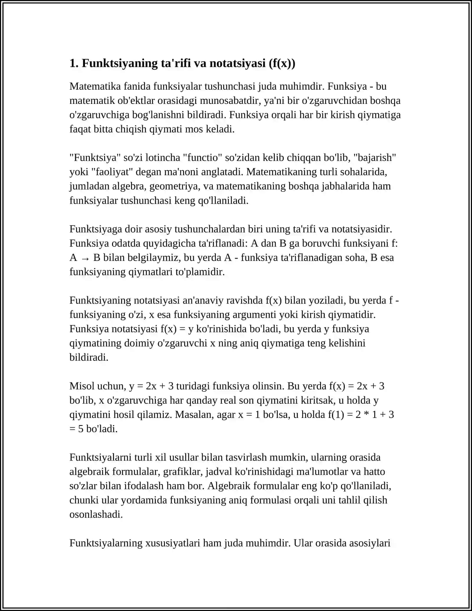 MATEMATIK FUNKSIYALAR 3