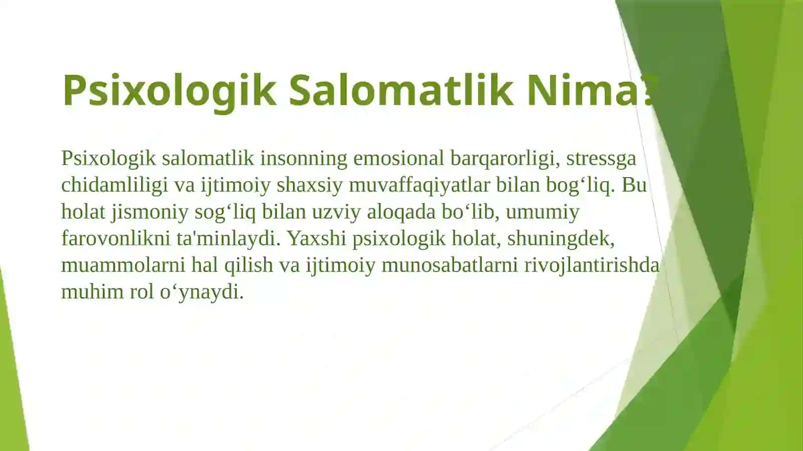 Psixologik salomatlik mezonlari 3