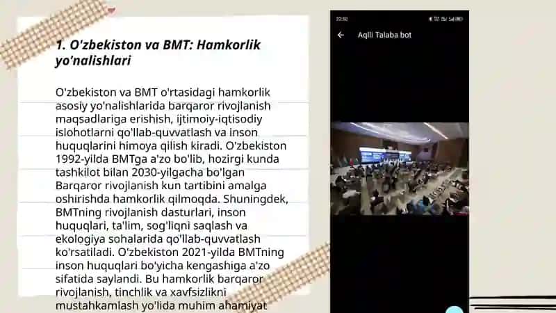 Oʻzbekistonning xalqaro tashkilotlari bilan hamkorligi 3