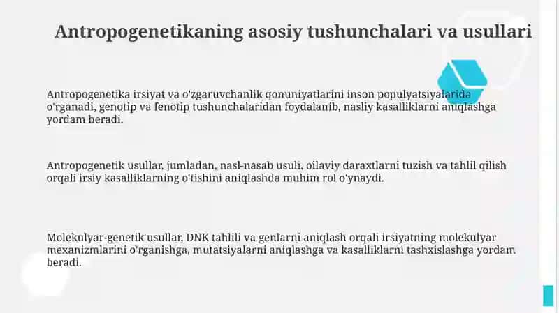 Antropogenetikausullari va Shajarausuli 3