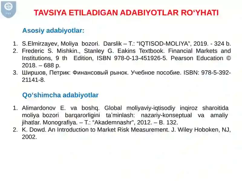 JAHON MOLIYA BOZORI TENDESIYALARI VAMUAMMOLARI 3