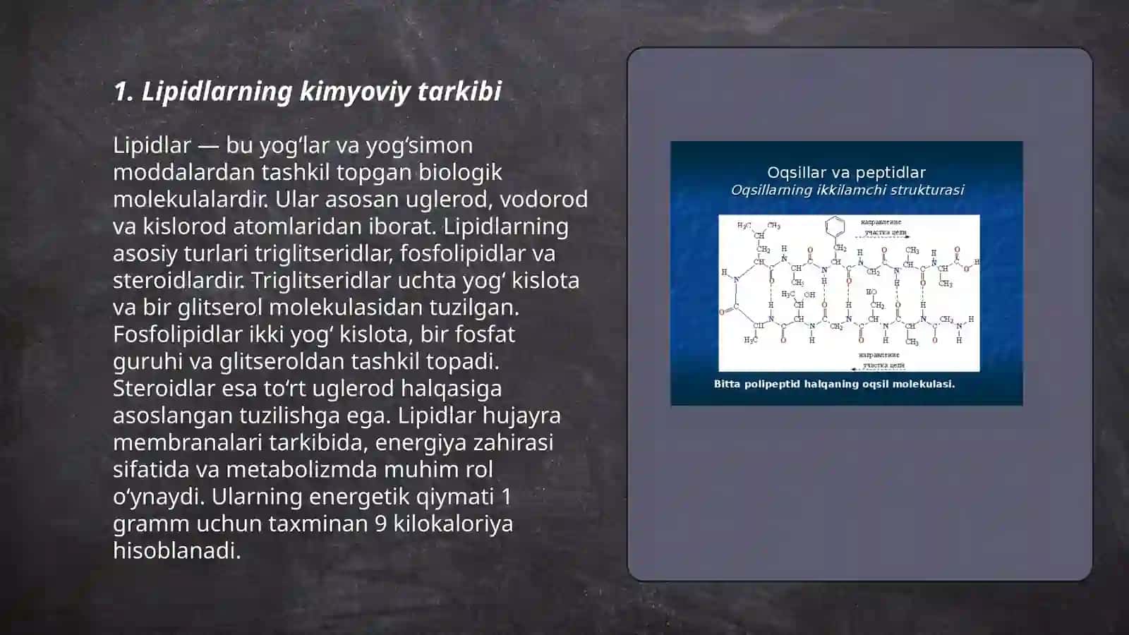 Lipidlarning tuzilishi va funksiyalari 3