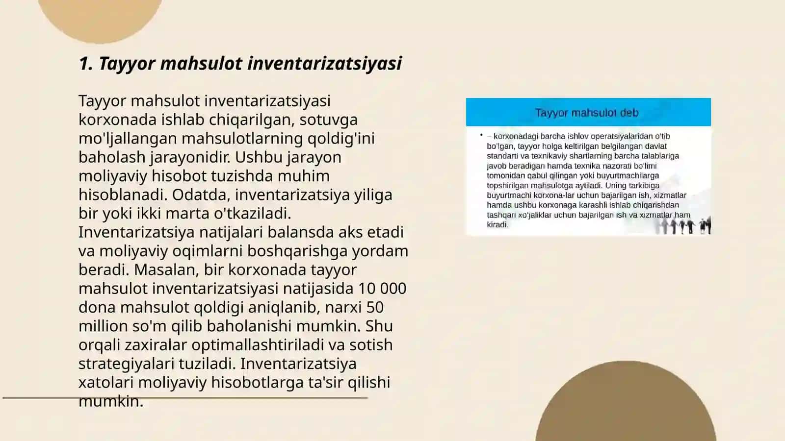 Tayyor mahsulot inventarizatsiyasi 3